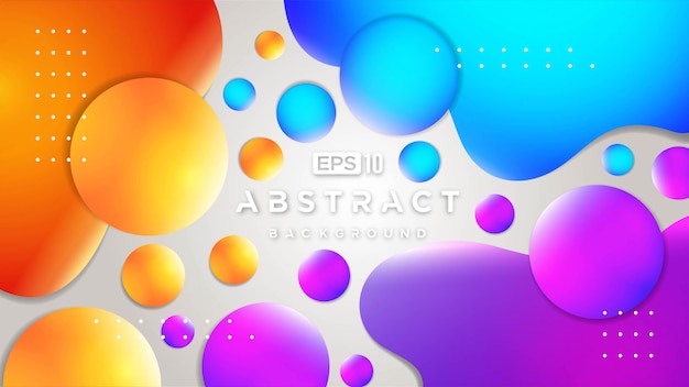 3d abstract colorful flow shapes background  