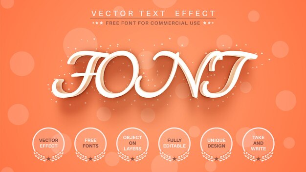 3D   edit text effect editable font style