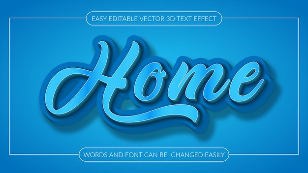 3d editable text effect design