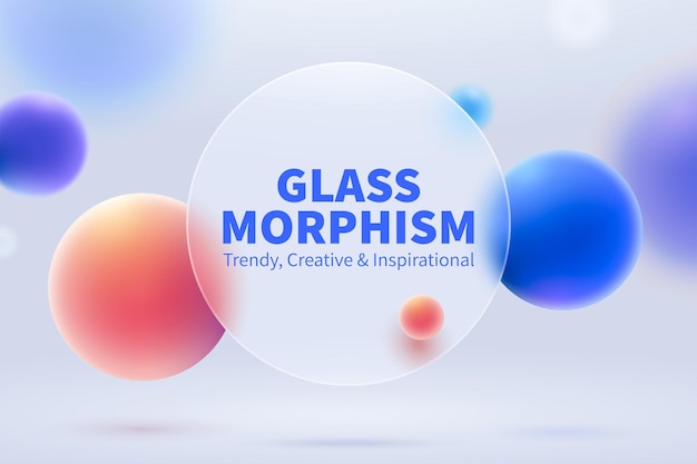 Vector 3d glassmorphism background design