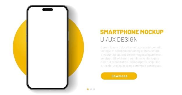 3d high quality smartphone mockup isolated background for show mobile app ui ux presentation