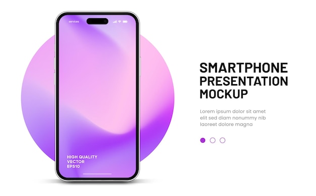 3d high quality smartphone mockup with different angle and isolated background for show mobile app