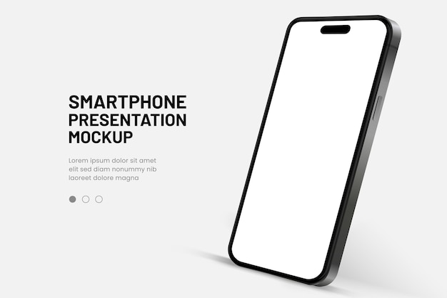 3d high quality smartphone mockup with different angle and isolated background for show mobile app