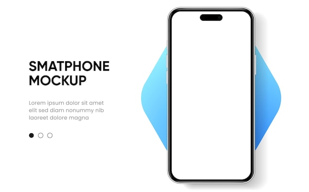 3d high quality smartphone mockup with different angles and isolated background for show mobile app