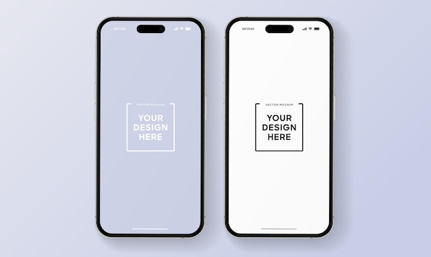 Vector 3d high quality smartphone mockup with different angles and isolated background for show mobile app