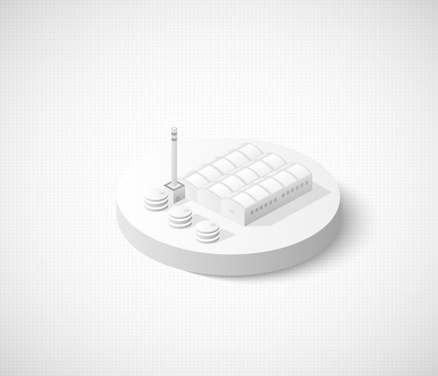 3D isometric city icon