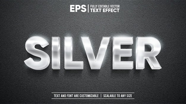 3D Luxury Silver Chrome Text on Black Carpet or Granite Text Effect