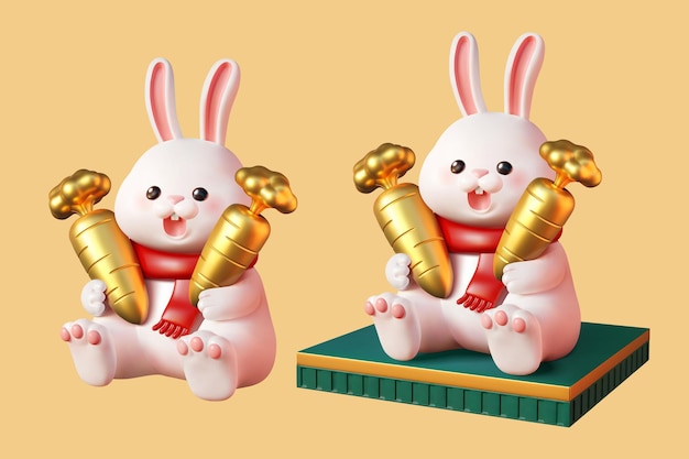 3D Rabbit character design