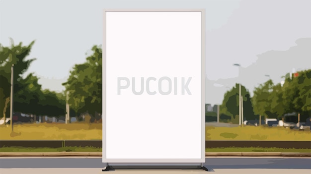 Vector 3d realistic blank outdoor billboard mockup for advertising campaigns