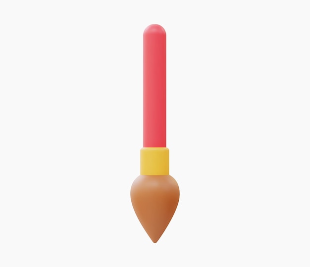 3d Realistic Paintbrush Icon vector illustration