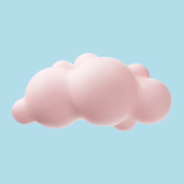 Vector 3d realistic simple clouds