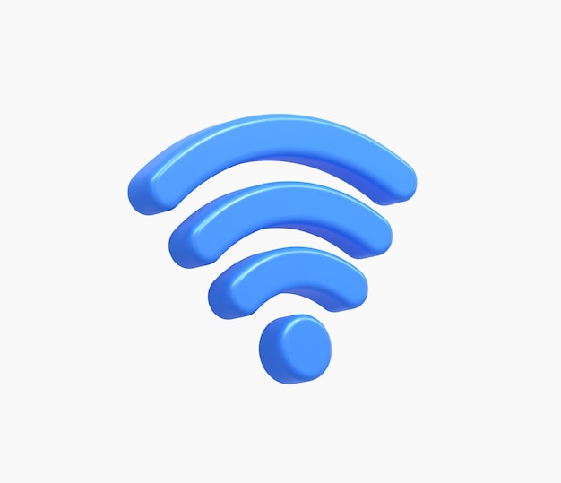 3D Realistic Wireless network vector illustration