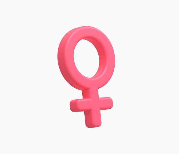 3d Realistic Women gender icon vector illustration