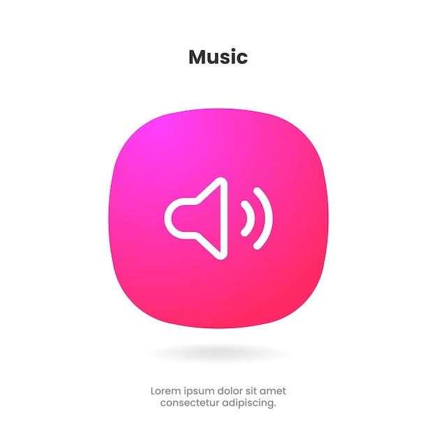 3d speaker, sound, megaphone, music, audio, noise icon for mobile app, website, ui, gui, ux.