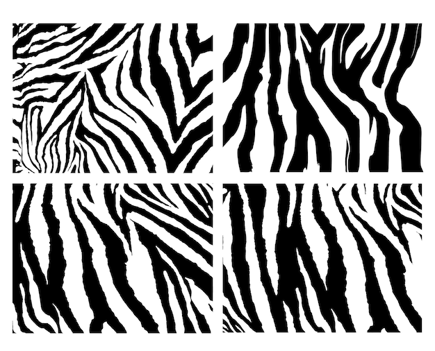 Vector 4 zebra pattern vector