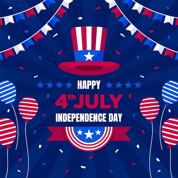 4th July Independence Day Illustration