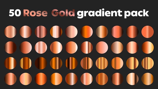 50 Rose Gold gradient pack