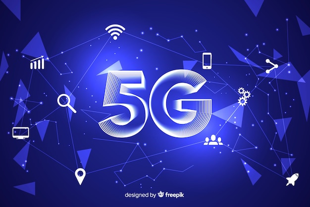 5g concept background with icons