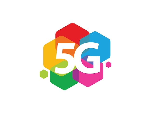 Vector 5g network connection logo symbol or icon template