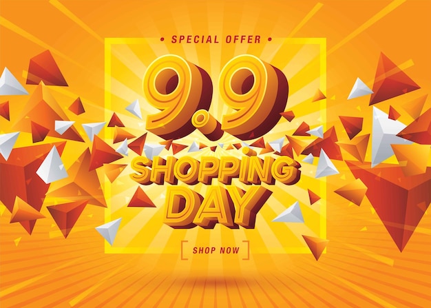 99 Shopping Day Sale Banner Template design, , Web Header template design. Sale promotion poster