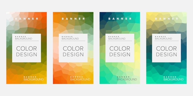 Vector abstract background banner vector design template banner for print or web banner with colorful