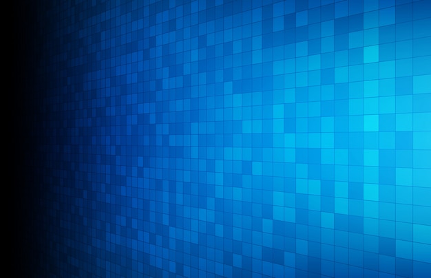 Abstract background of blue glowing rectangle square