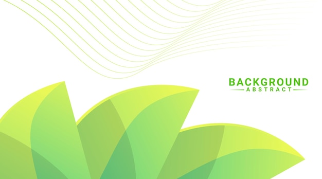 Vector abstract background lines arranged with additional green gradient shapes