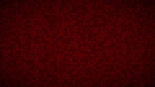 Abstract background of small squares or pixels in dark red colors