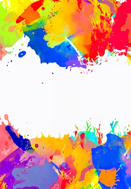 Vector abstract background with a colourful watercolour splatter design