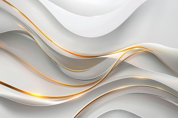 Vector abstract background with silver and gold colors elegant shapes waves for presentation design in corp