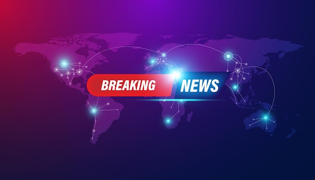 Abstract breaking news concept background urgent news coverage latest news on a blue background