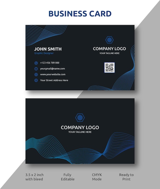 Abstract business card template