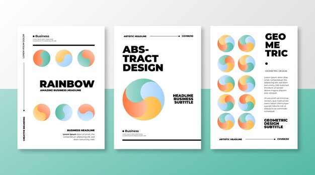 Vector abstract business cover collection