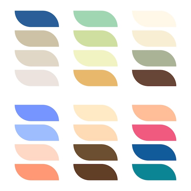 Vector abstract color palette color swatches