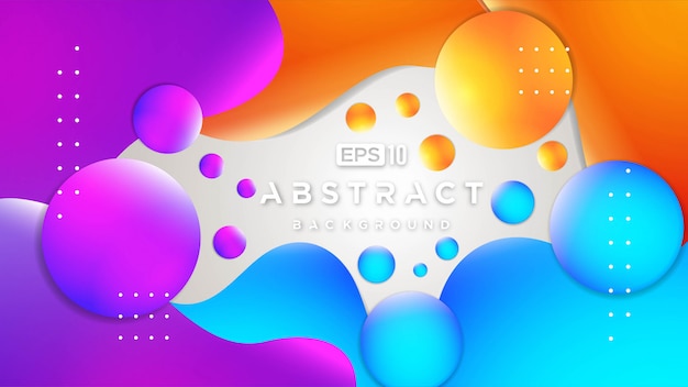 Abstract colorful 3D flow shapes background 