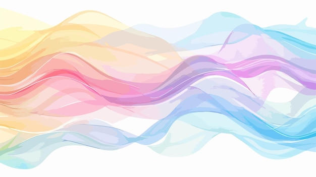 Abstract Colorful Background with Waves in Pastel Colors