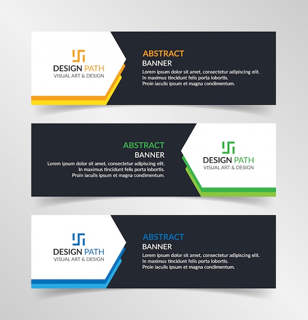 Abstract colorful banners template