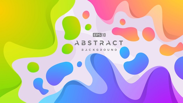 Abstract colorful flow shapes background