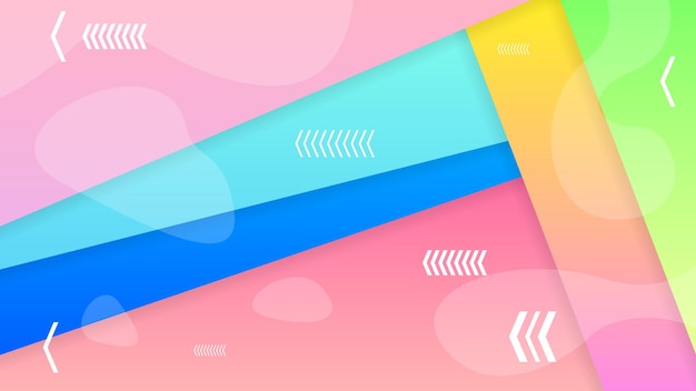 Vector abstract colorful gradient background with color geometric figures different shapes and white line