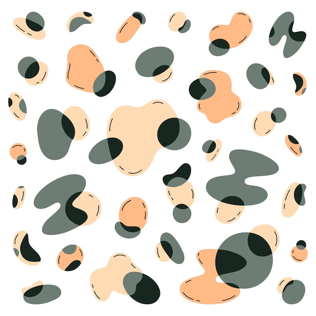 Abstract doodle shapes objects and spots contemporary liquid shapes vector set