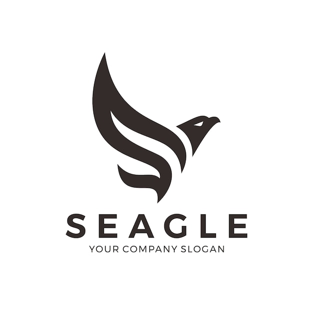 Abstract eagle logo with letter S