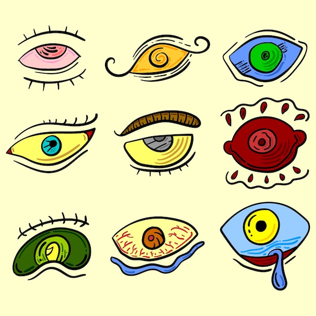 Abstract eye shapes