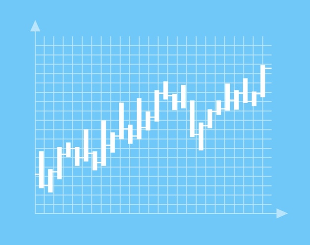 Abstract financial chart with candle stick graph business data analysis Business concept Vector illustration