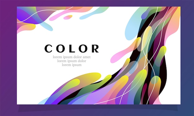 Vector abstract fluid gradient color background vector design for landing page web background 