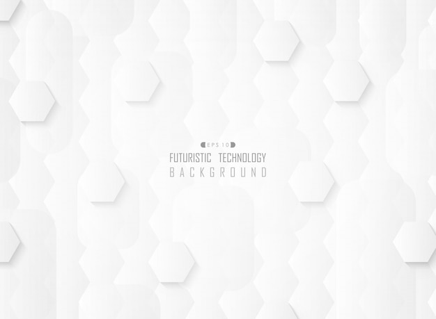 Vector abstract futuristic gradient white pattern 