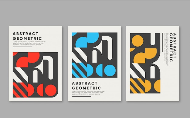 abstract geometric cover design template collection