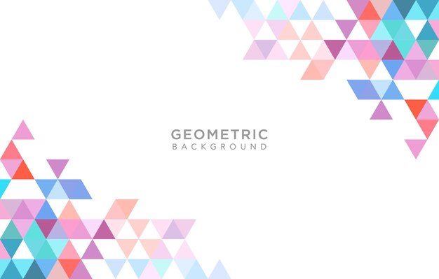 Vector abstract geometric white background with triangle shapes