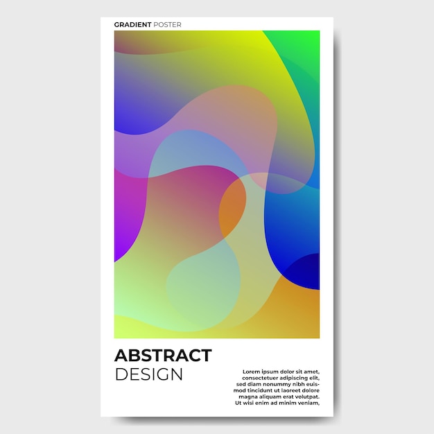 Vector abstract gradient poster design with modern style