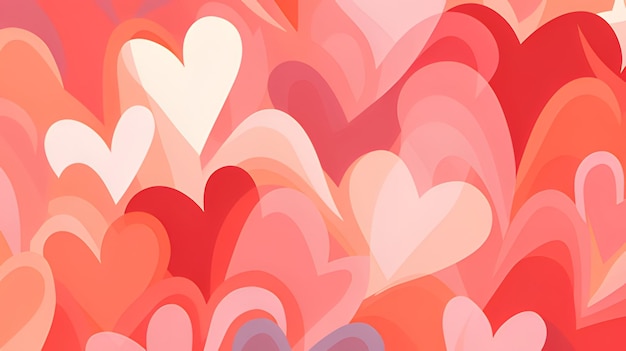 Vector abstract hearts background