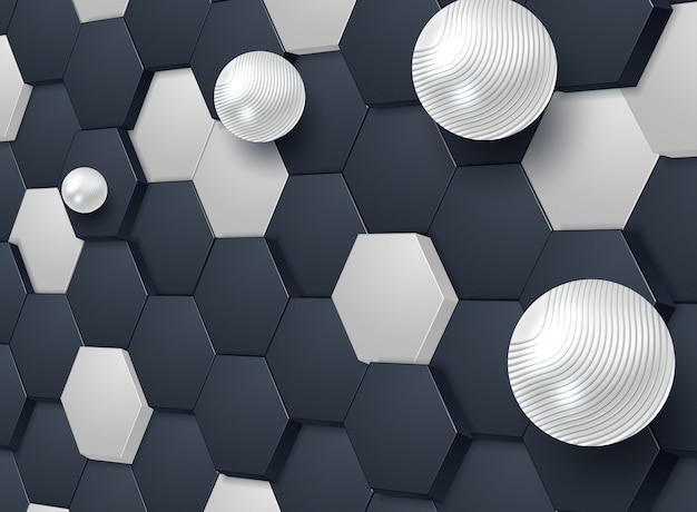 Vector abstract hexagonal background